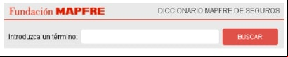 Imagen del widget del Dicionário MAPFRE de Seguros de Fundación MAPFFRE Brasil para resoluciones de 490px